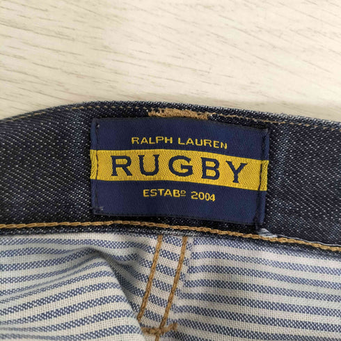 ラグビーラルフローレン Rugby Ralph Lauren メキシコ製 RAGBY STRAIGHT ボタンフライ ストレート デニムパンツ メンズ