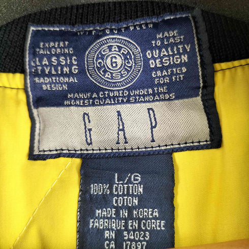 ギャップ Gap 90s 紺タグ ロゴパッチ コットンベスト メンズ import:L