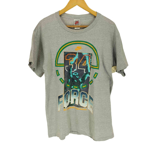 ナイキ NIKE 90s 銀タグ USA製 袖裾シングル 34 FORCE BASKETBALL 両面プリントクルーネックTシャツ メンズ JPN:L