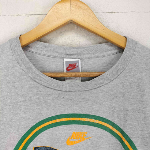 ナイキ NIKE 90s 銀タグ USA製 袖裾シングル 34 FORCE BASKETBALL 両面プリントクルーネックTシャツ メンズ JPN:L