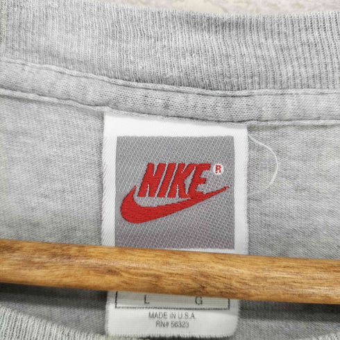 ナイキ NIKE 90s 銀タグ USA製 袖裾シングル 34 FORCE BASKETBALL 両面プリントクルーネックTシャツ メンズ JPN:L
