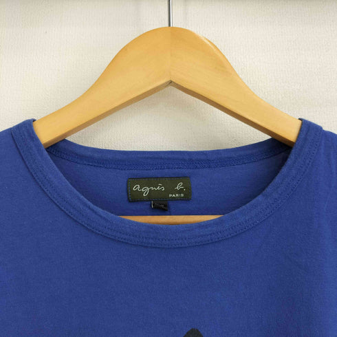 アニエスベー agnes b. PARIS クルーネック トカゲロゴプリント 半袖 Tシャツ レディース T2