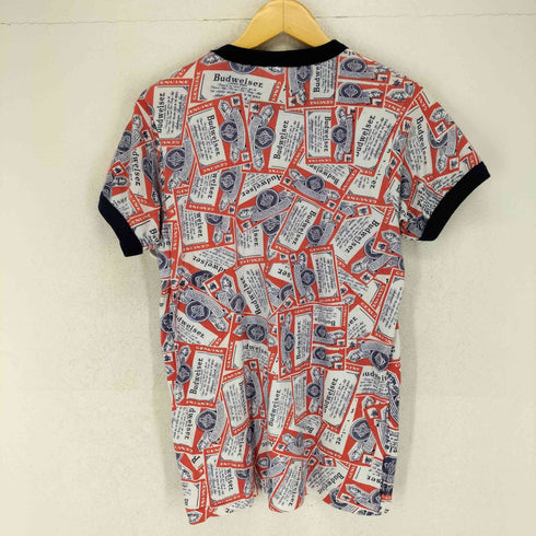 5050 裾シングル USA製 BUDWEISER リンガーTシャツ メンズ JPN:M