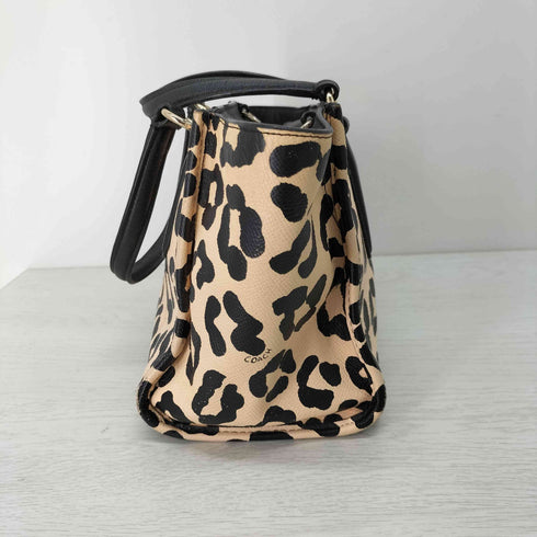 コーチ COACH レオパード 2WAY レザーショルダーバッグ レディース