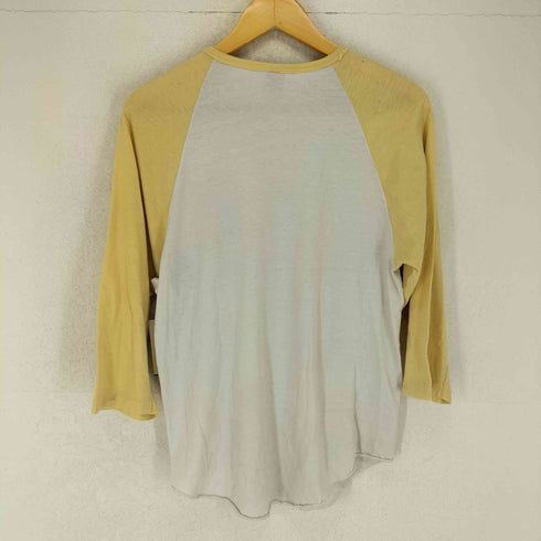 THE KNITS 70s- USA製 袖シングル ラグラン BOURBON STREET ヘンリーネック七分袖カットソー メンズ JPN:L