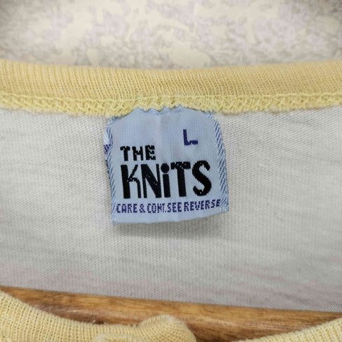 THE KNITS 70s- USA製 袖シングル ラグラン BOURBON STREET ヘンリーネック七分袖カットソー メンズ JPN:L