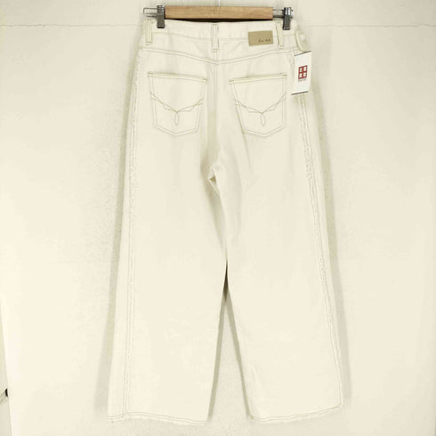 KUME SIDE FRAYED WIDE DENIM PANTS import レディース JPN:M