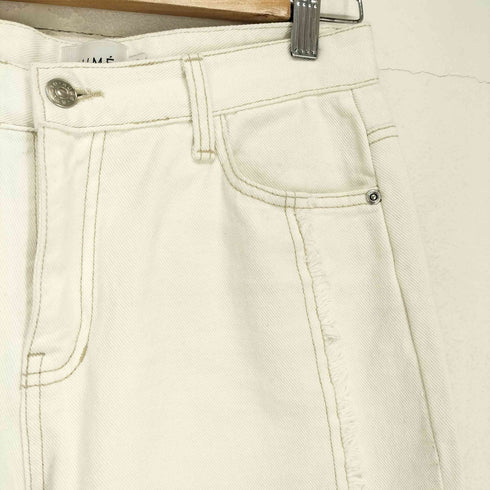 KUME SIDE FRAYED WIDE DENIM PANTS import レディース JPN:M