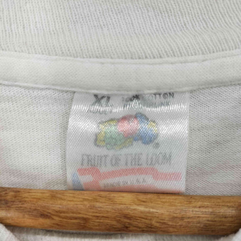 フルーツオブザルーム FRUIT OF THE LOOM 90s USA製 袖裾シングル 中国皇陵 両面プリントクルーネックTシャツ メンズ JPN:XL