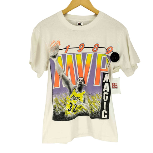 フルーツオブザルーム FRUIT OF THE LOOM ©1989 USA製 袖裾シングル MVP フロントプリントクルーネックTシャツ メンズ JPN:M