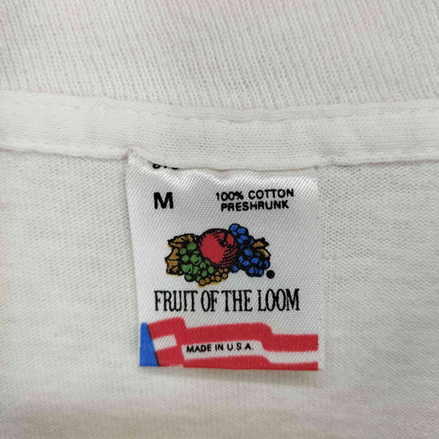 フルーツオブザルーム FRUIT OF THE LOOM ©1989 USA製 袖裾シングル MVP フロントプリントクルーネックTシャツ メンズ JPN:M