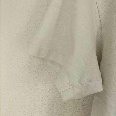 ヘインズ Hanes 80s USA製 オレンジタグ 袖裾シングル フロントプリントクルーネックTシャツ メンズ JPN:M