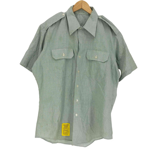 ユーエスアーミー U.S. ARMY 80S AG-415 DURABLE PRESS SHORT SLEEVE ポリ コットン ショートスリーブ ミリタリー シャツ 1982年製 メンズ 15 1/2