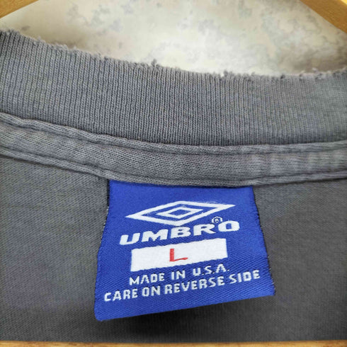 アンブロ UMBRO 90s USA製 両面プリントクルーネックTシャツ メンズ JPN:L