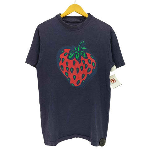 90s insane 袖&裾シングル 苺 いちご クルーネックTシャツ メンズ