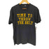 TIME TO THROW THE BELT 袖裾シングル クルーネックTシャツ メンズ