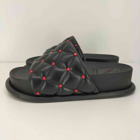 チャールズアンドキース CHARLES&KEITH Dahlia ダリア パッドキルトハートプリントサンダル レディース EUR:37