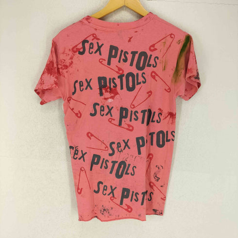 袖シングル 総柄バンドTシャツ メンズ