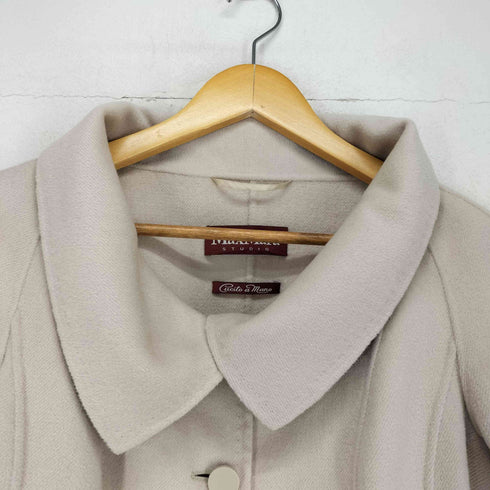 マックスマーラステュディオ MAX MARA STUDIO アンゴラウール オープンカラーショートコート レディース IJ 42