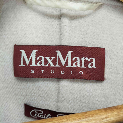マックスマーラステュディオ MAX MARA STUDIO アンゴラウール オープンカラーショートコート レディース IJ 42