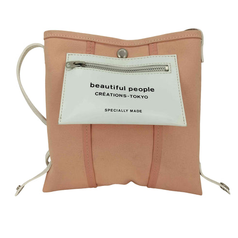 ビューティフルピープル beautiful people 2WAY ライニングロゴポケットミニショルダーバッグ レディース