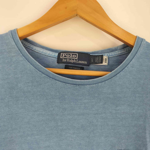 ポロバイラルフローレン Polo by RALPH LAUREN CUSTOM FIT 裾ロゴ刺繍 ポケット クルーネック Tシャツ メンズ import:L