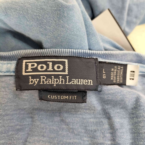 ポロバイラルフローレン Polo by RALPH LAUREN CUSTOM FIT 裾ロゴ刺繍 ポケット クルーネック Tシャツ メンズ import:L