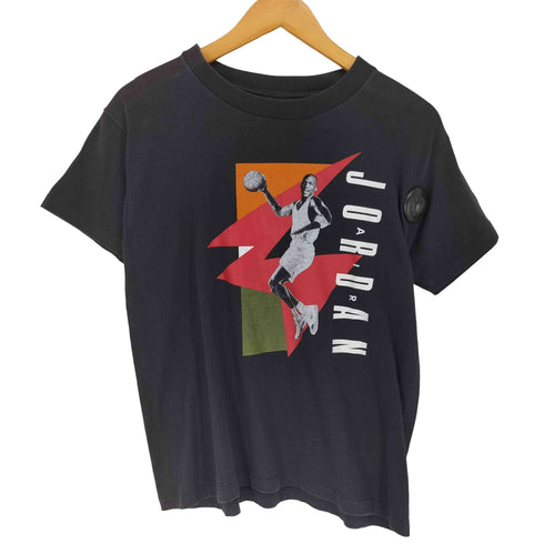 ナイキ NIKE 90s 銀タグ USA製 袖シングル フロントプリントクルーネックTシャツ メンズ JPN:L
