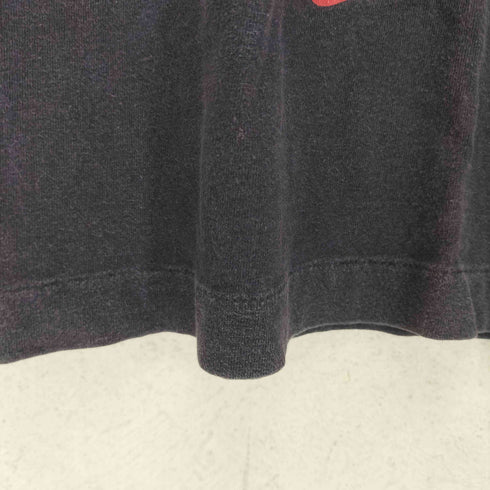ナイキ NIKE 90s 銀タグ USA製 袖裾シングル フロントプリントクルーネックTシャツ メンズ BOY'S M