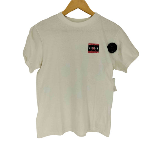 袖シングル 両面プリントクルーネックTシャツ メンズ