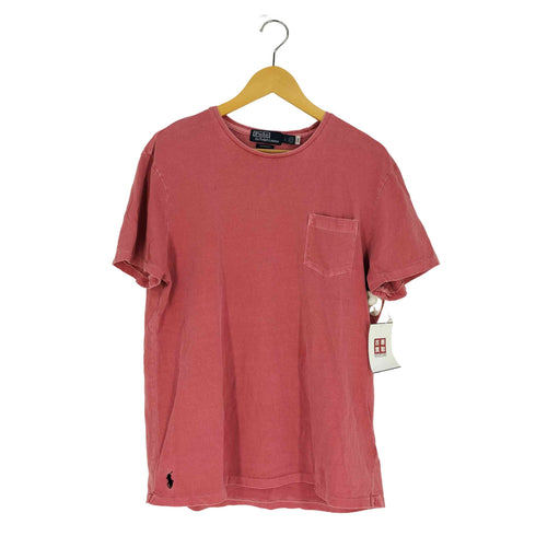 ポロバイラルフローレン Polo by RALPH LAUREN CUSTOM FIT 裾ロゴ刺繍 ポケット クルーネック Tシャツ メンズ import:L