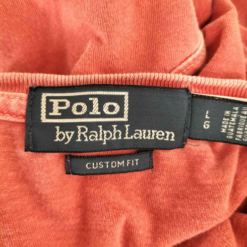 ポロバイラルフローレン Polo by RALPH LAUREN CUSTOM FIT 裾ロゴ刺繍 ポケット クルーネック Tシャツ メンズ import:L