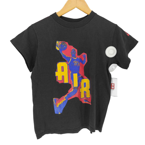 推定80S 袖シングル 両面プリントクルーネックTシャツ レディース