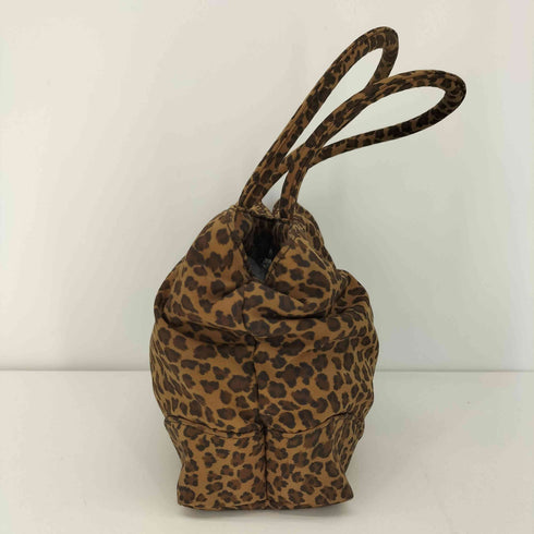 ボッテガヴェネタ BOTTEGA VENETA OLD ナイロン Bロゴ レオパード ミニ ハンドバッグ レディース