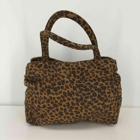ボッテガヴェネタ BOTTEGA VENETA OLD ナイロン Bロゴ レオパード ミニ ハンドバッグ レディース