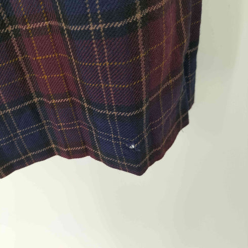 EDINBURGH MADE IN SCOTLAND タータンチェックプリーツスカート レディース