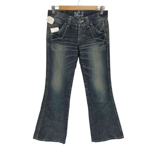 エドウィン EDWIN 503 シンチバック フレアデニムパンツ Y2K レディース JPN:S