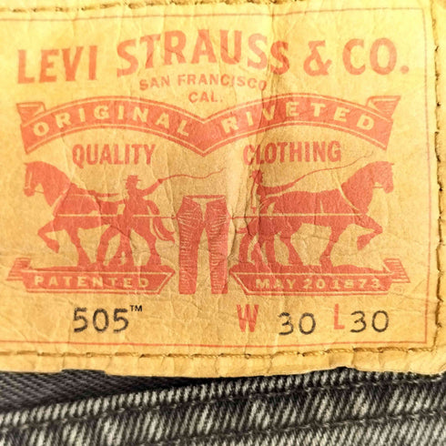 リーバイス Levis 505 エジプト製 ストレート ダメージデニム メンズ W30/L30
