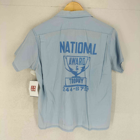 60s 襟芯 NATIONAL AWARD&TROPHY染み込みプリント 開襟S/S シャツ メンズ 38