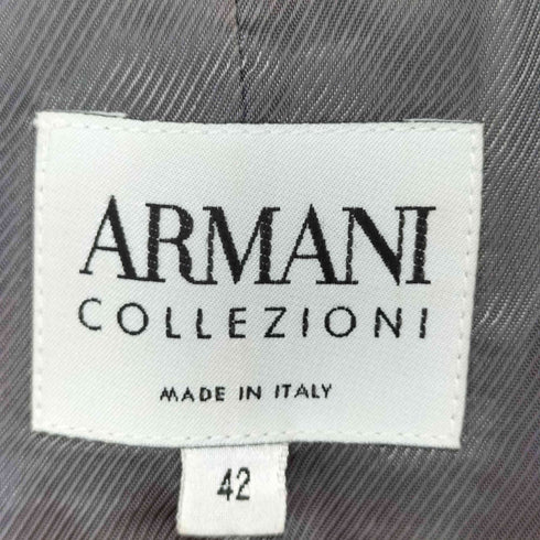 アルマーニコレツィオーニ ARMANI COLLEZIONI ピークドラペル ストライプウールテーラードジャケット レディース 42