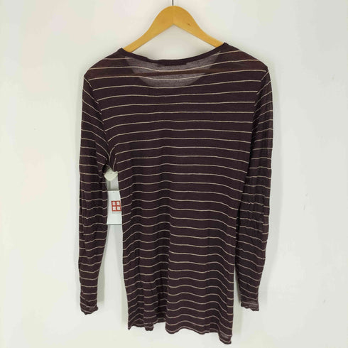 ティーバイアレキサンダーワン T by Alexander Wang リネン混 ボーダーシアーカットソー レディース XS