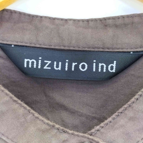 ミズイロインド mizuiro ind ピンタックパフスリーブシャツ レディース FREE