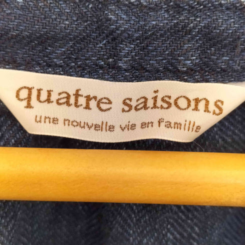 QUATRE SAISONS / キャトルセゾン リネン ヘリンボーン インディゴ ワンピース レディース ONE SIZE