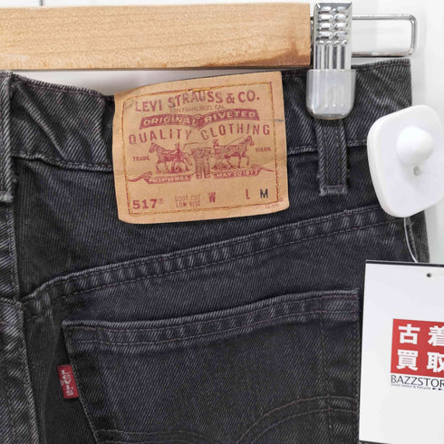 リーバイス Levis 90S 98年製 MADE IN USA 517 フレアブラックデニムパンツ 後染め レディース JPN:M
