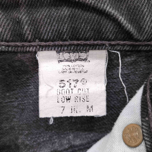 リーバイス Levis 90S 98年製 MADE IN USA 517 フレアブラックデニムパンツ 後染め レディース JPN:M