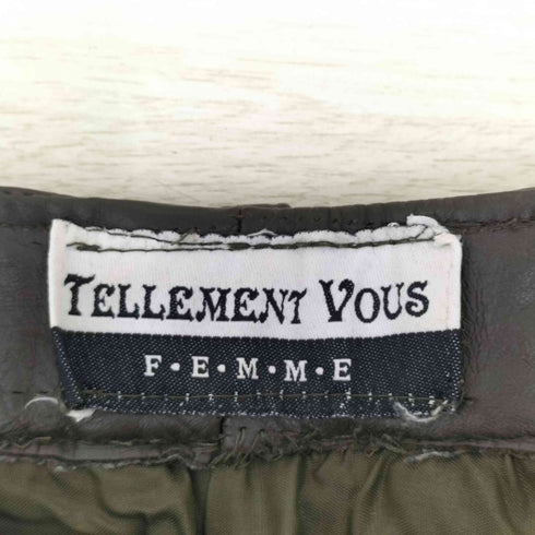TELLEMENT VOUS FEMME レザーストレートパンツ レディース