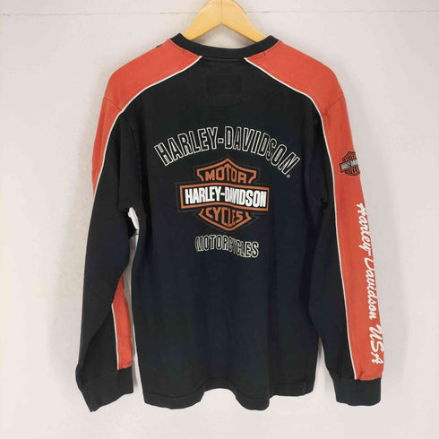 ハーレーダビッドソン HARLEY-DAVIDSON 両面刺繍&プリントVネックスウェット メンズ JPN:M