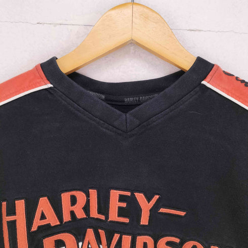 ハーレーダビッドソン HARLEY-DAVIDSON 両面刺繍&プリントVネックスウェット メンズ JPN:M