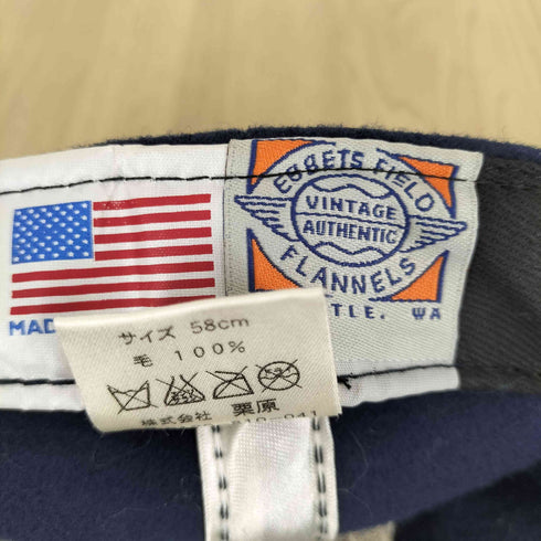 エベッツフィールドフランネルズ Ebbets Field Flannels USA製 M刺繍 6パネルウールキャップ メンズ