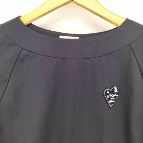 ランバンオンブルー LANVIN en Bleu ロゴ刺繍 バックデザインプルオーバー レディース JPN:38
